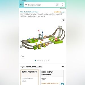 Hot Wheels MarioKart New in box